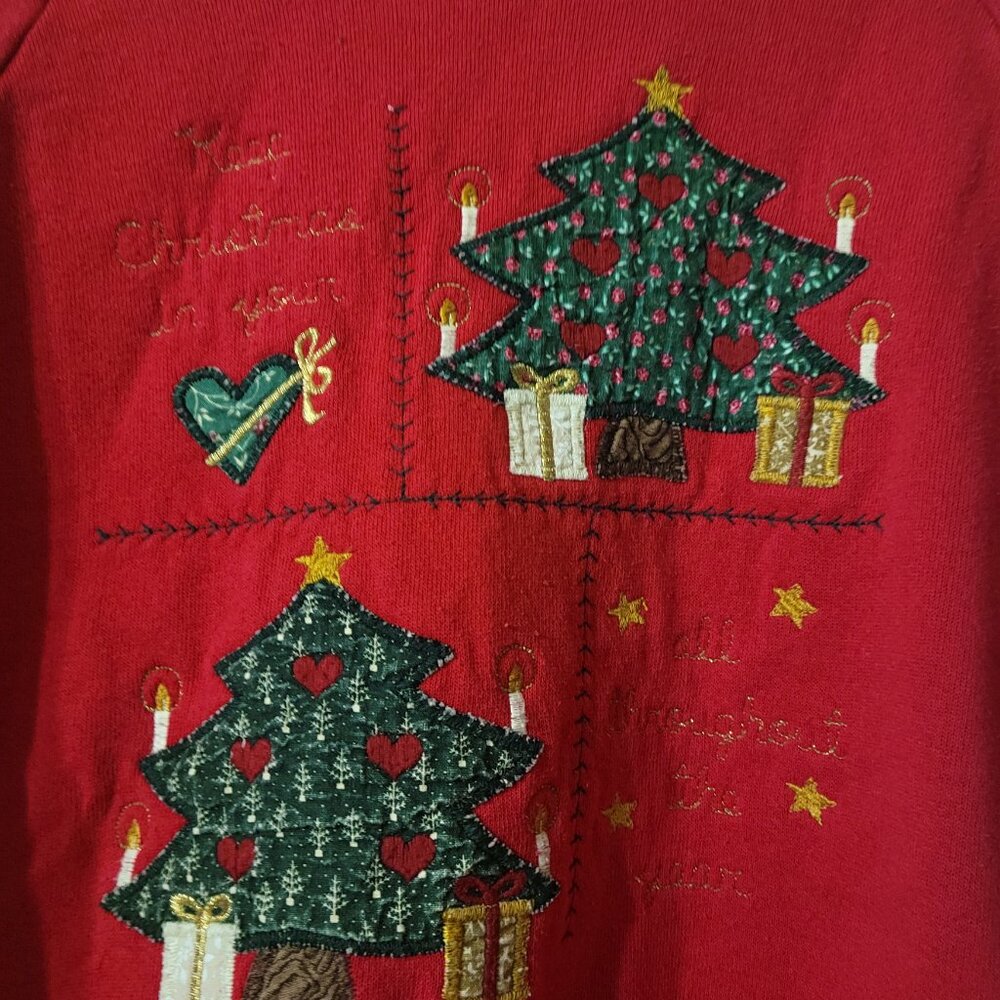 Vintage Embroidered Christmas Sweatshirt
